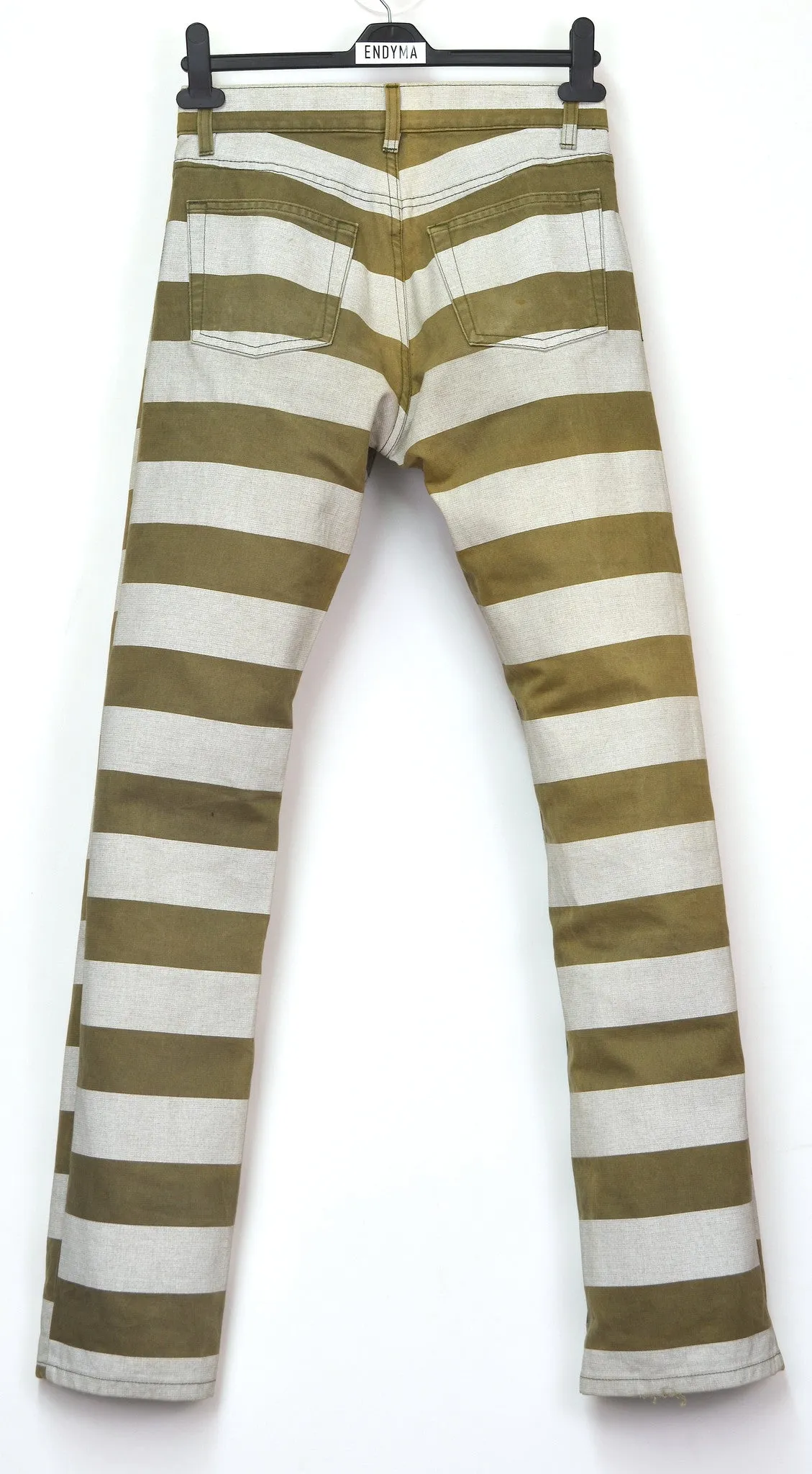 1999 Compact Cotton Jeans with Printed Stripes