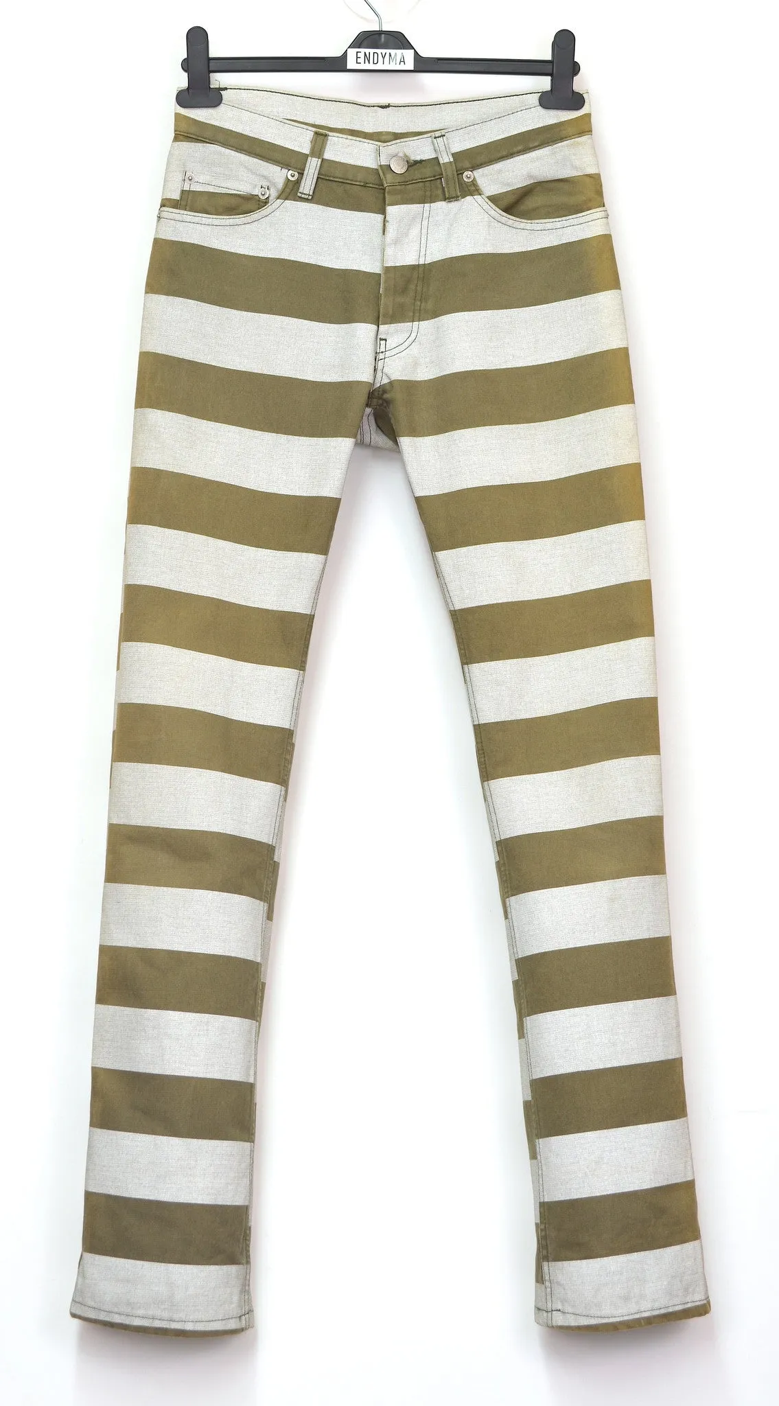 1999 Compact Cotton Jeans with Printed Stripes