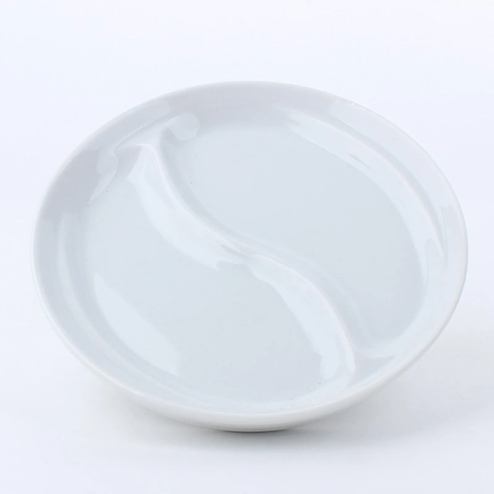 2-Sectional Porcelain Plate L d.14cm