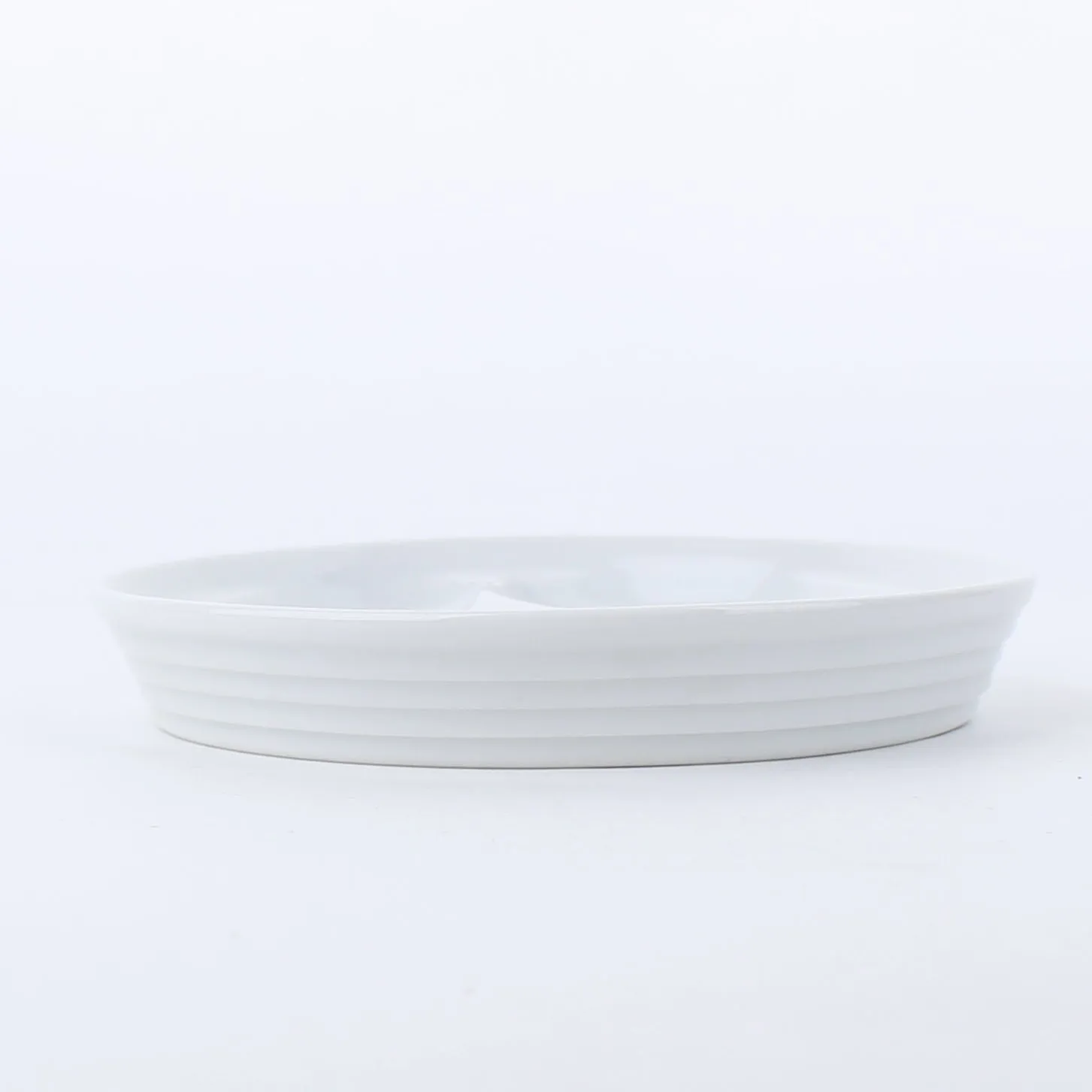 2-Sectional Porcelain Plate L d.14cm