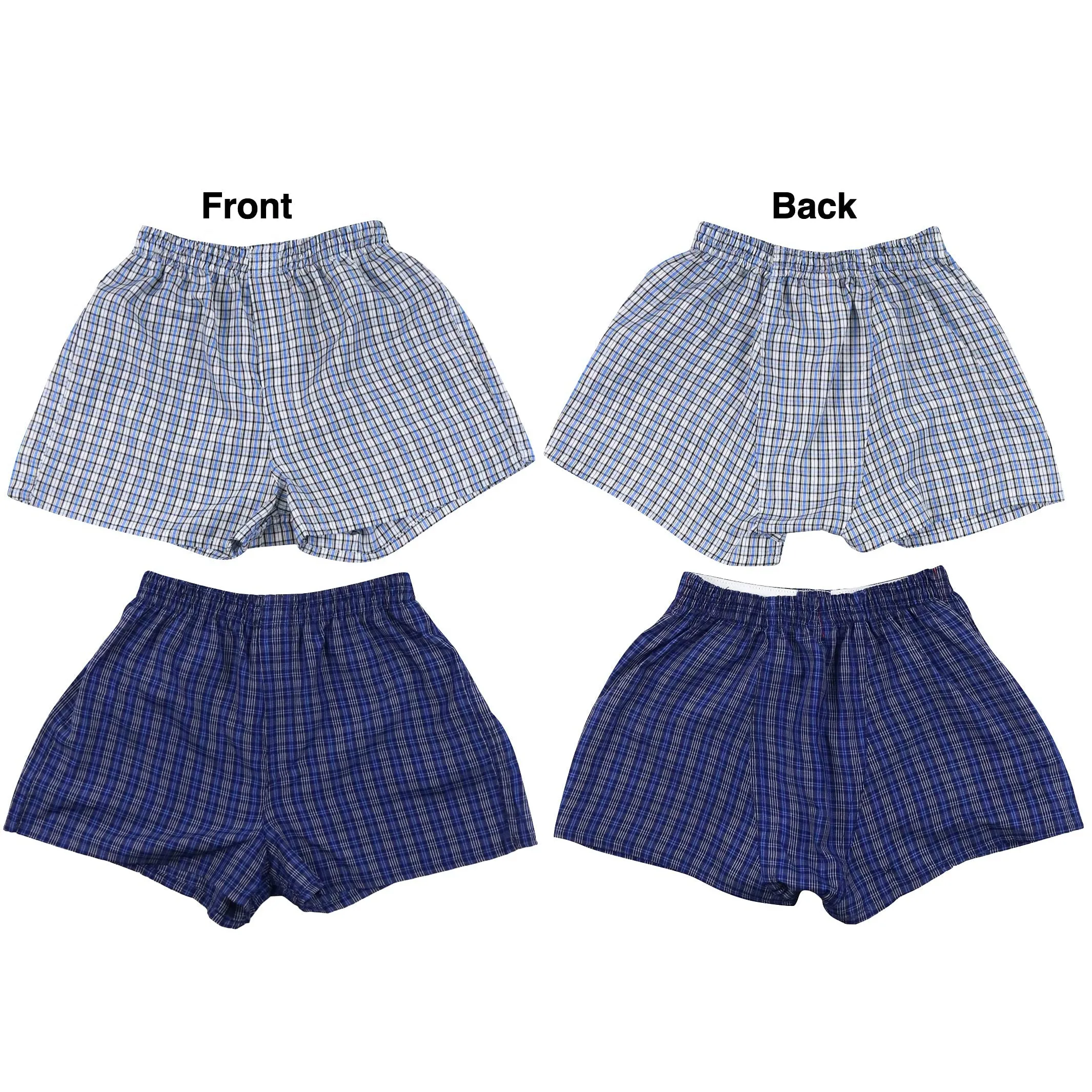 6-Pack: Boys' Tartan Patterned Boxer Shorts