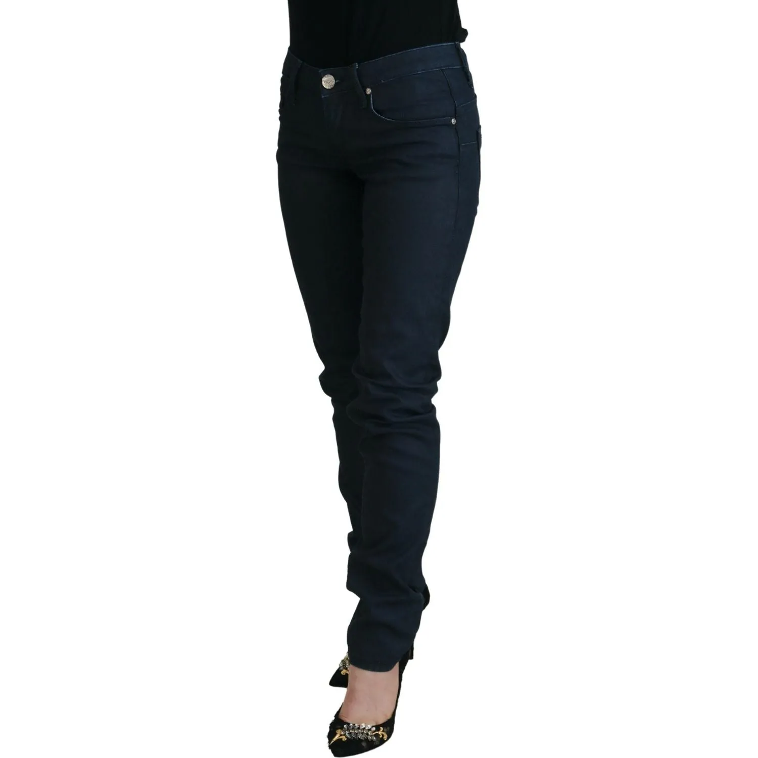 Acht Chic Low Waist Skinny Jeans in Blue