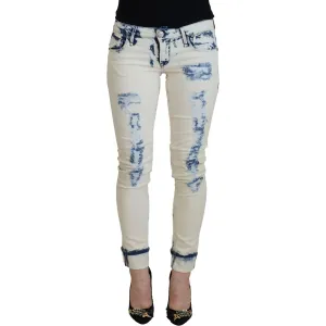 Acht Chic Low Waist Tattered Skinny Jeans