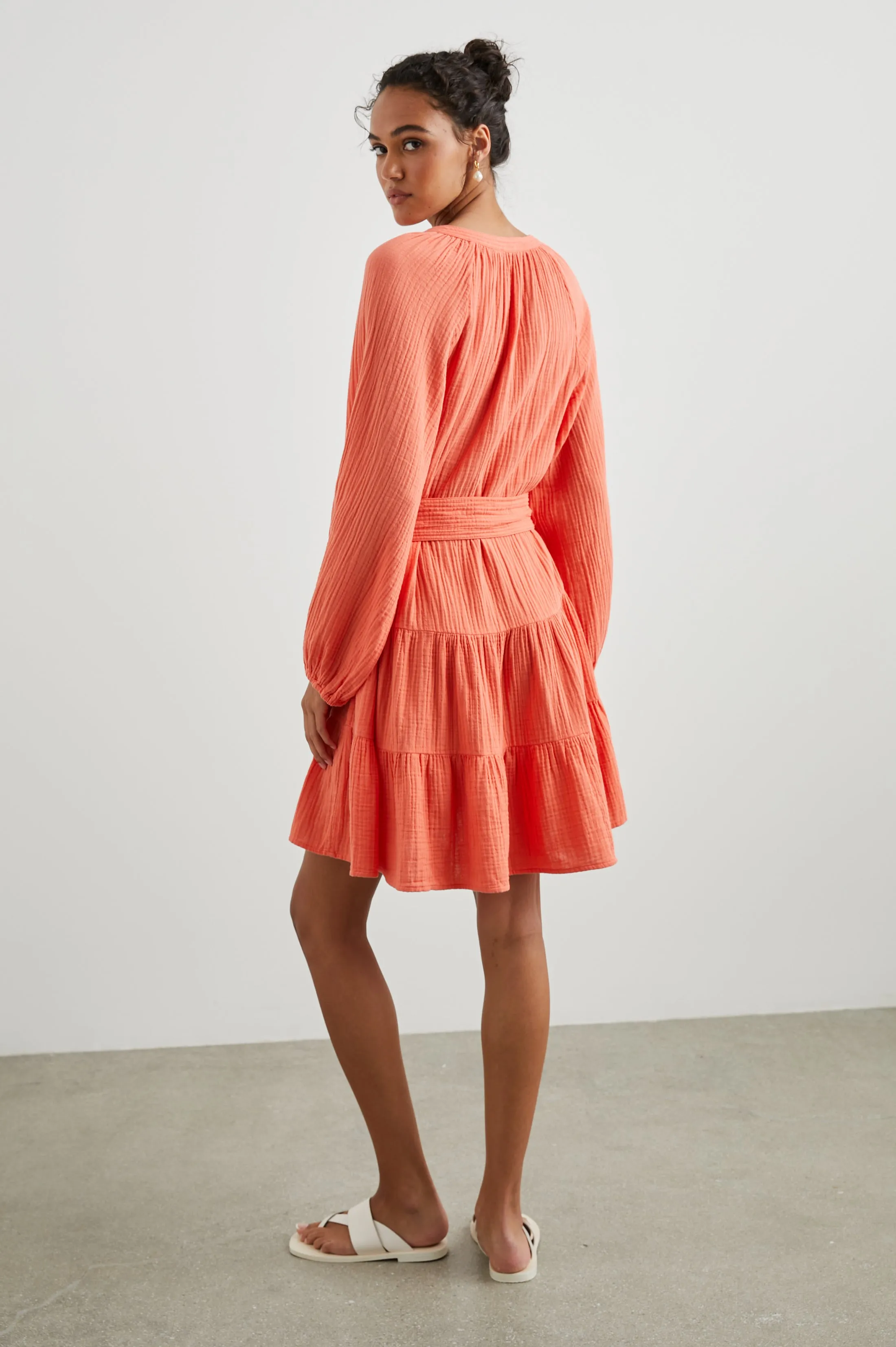 AURETA DRESS - PAPAYA