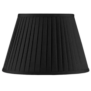 Aviero Black Poly Cotton Knife Pleat Shade