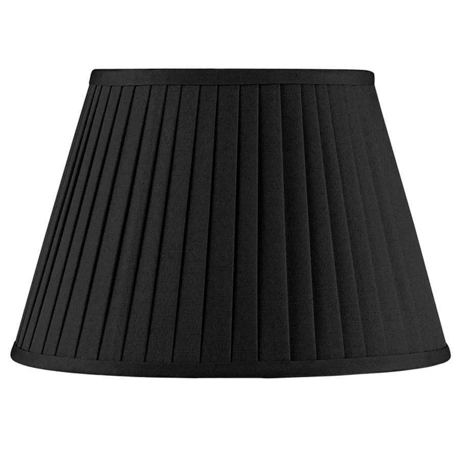 Aviero Black Poly Cotton Knife Pleat Shade