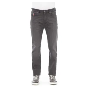 Baldinini Trend Gray Cotton Men Jeans