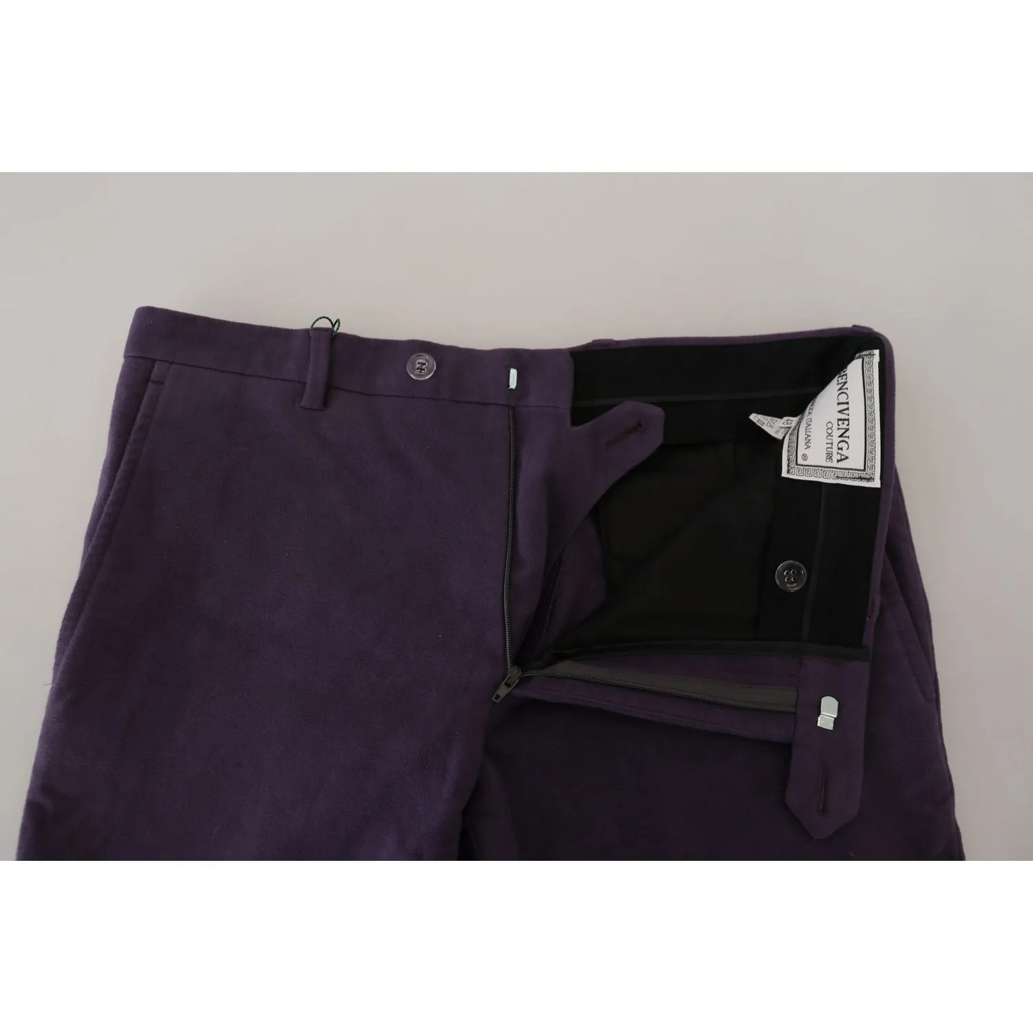 BENCIVENGA Elegant Purple Cotton Trousers