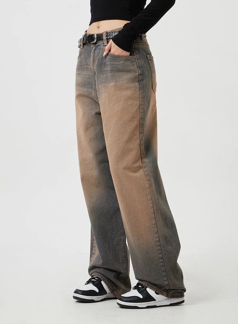 Brown Wash Jeans CM303