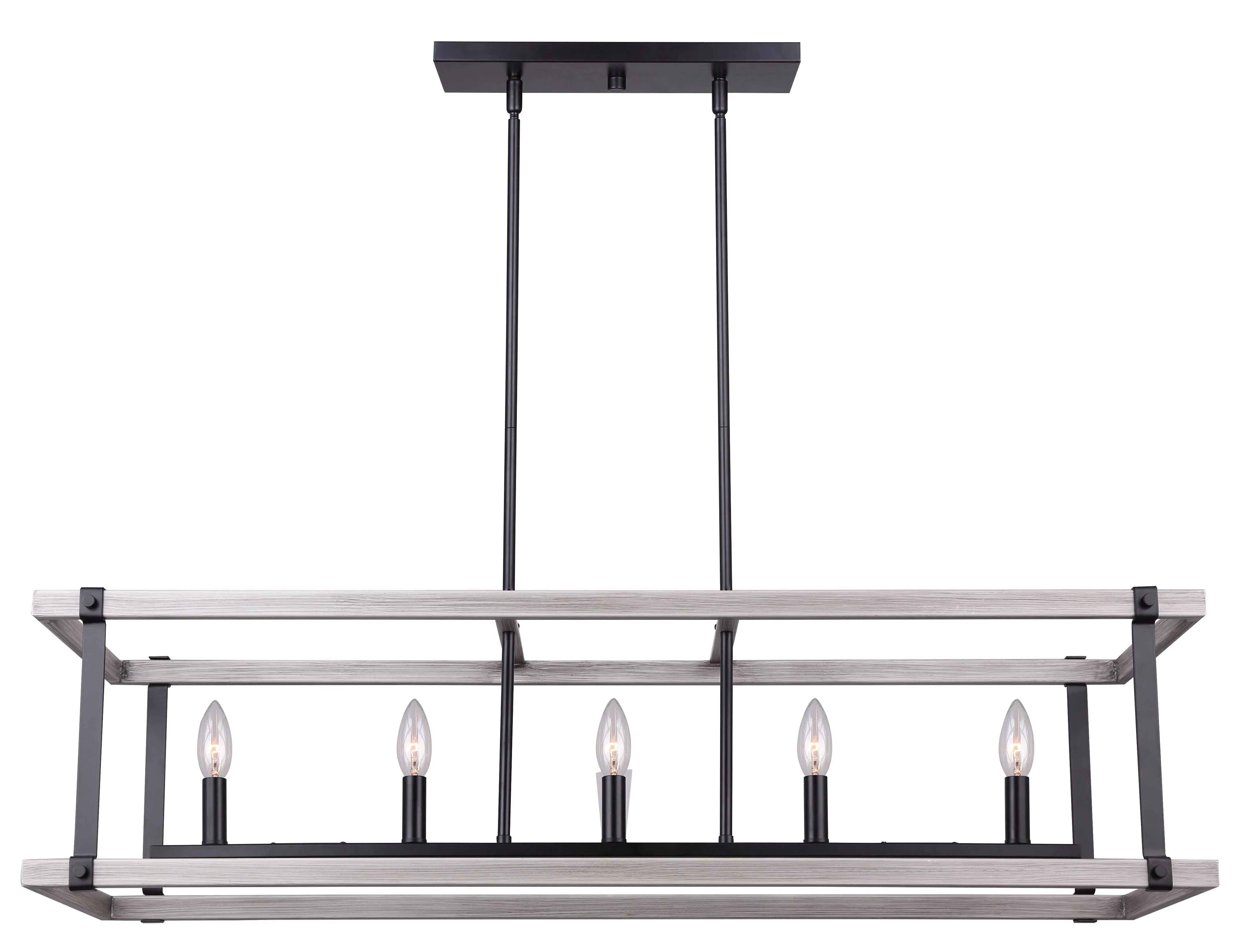 Canarm ICH1094A05BBG40 Joelle Modern Farmhouse Linear Chandelier