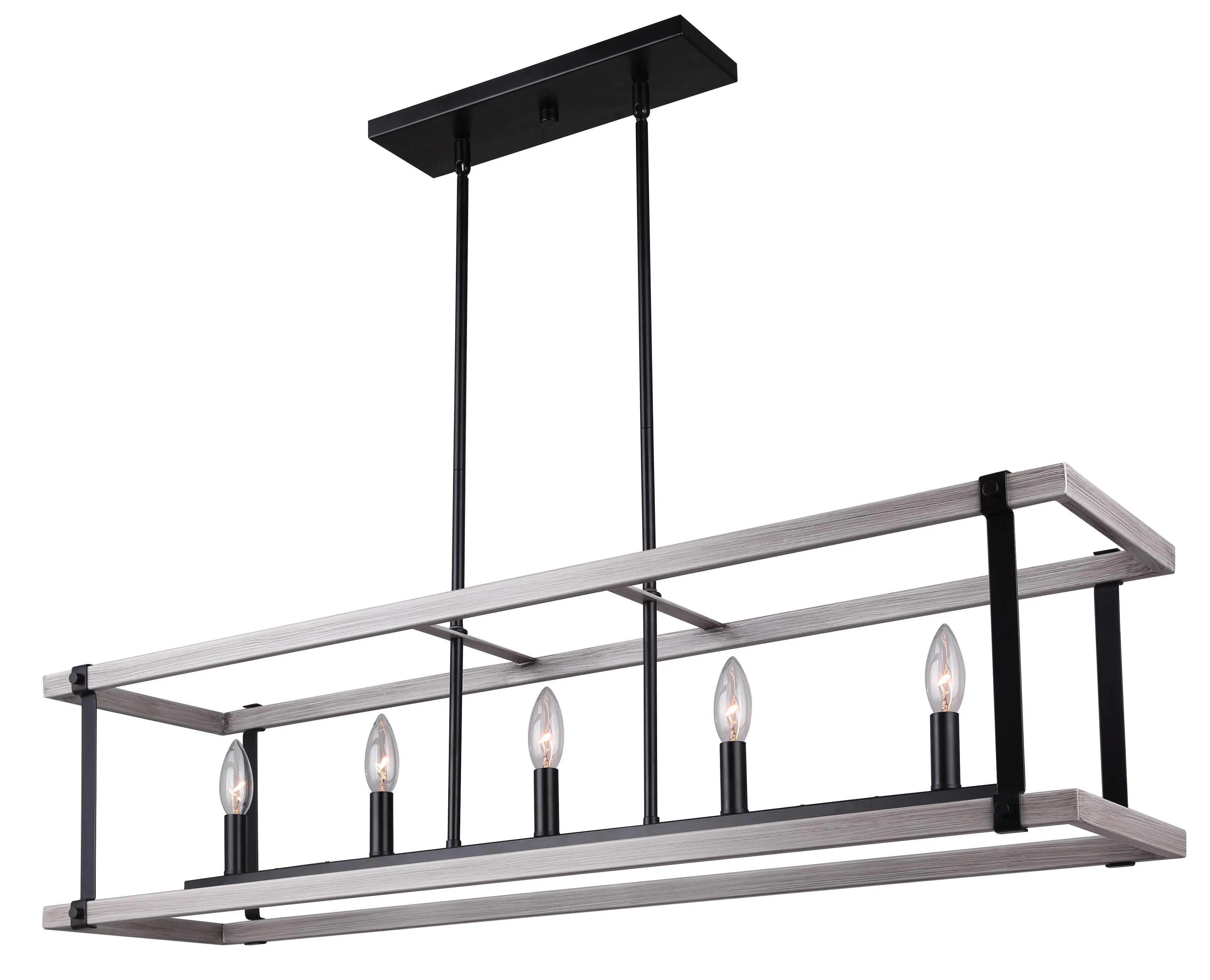 Canarm ICH1094A05BBG40 Joelle Modern Farmhouse Linear Chandelier