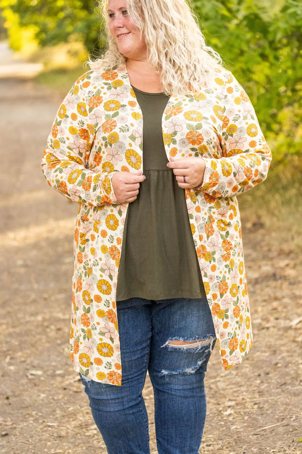 Classic Cardigan - Fall Boho Floral by Michelle Mae