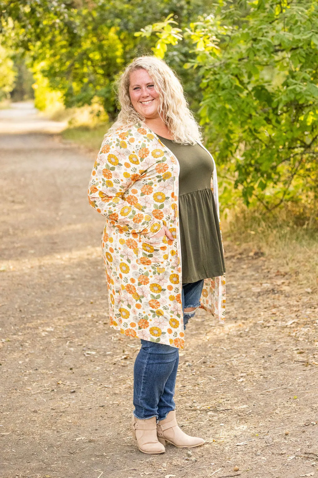 Classic Cardigan - Fall Boho Floral by Michelle Mae