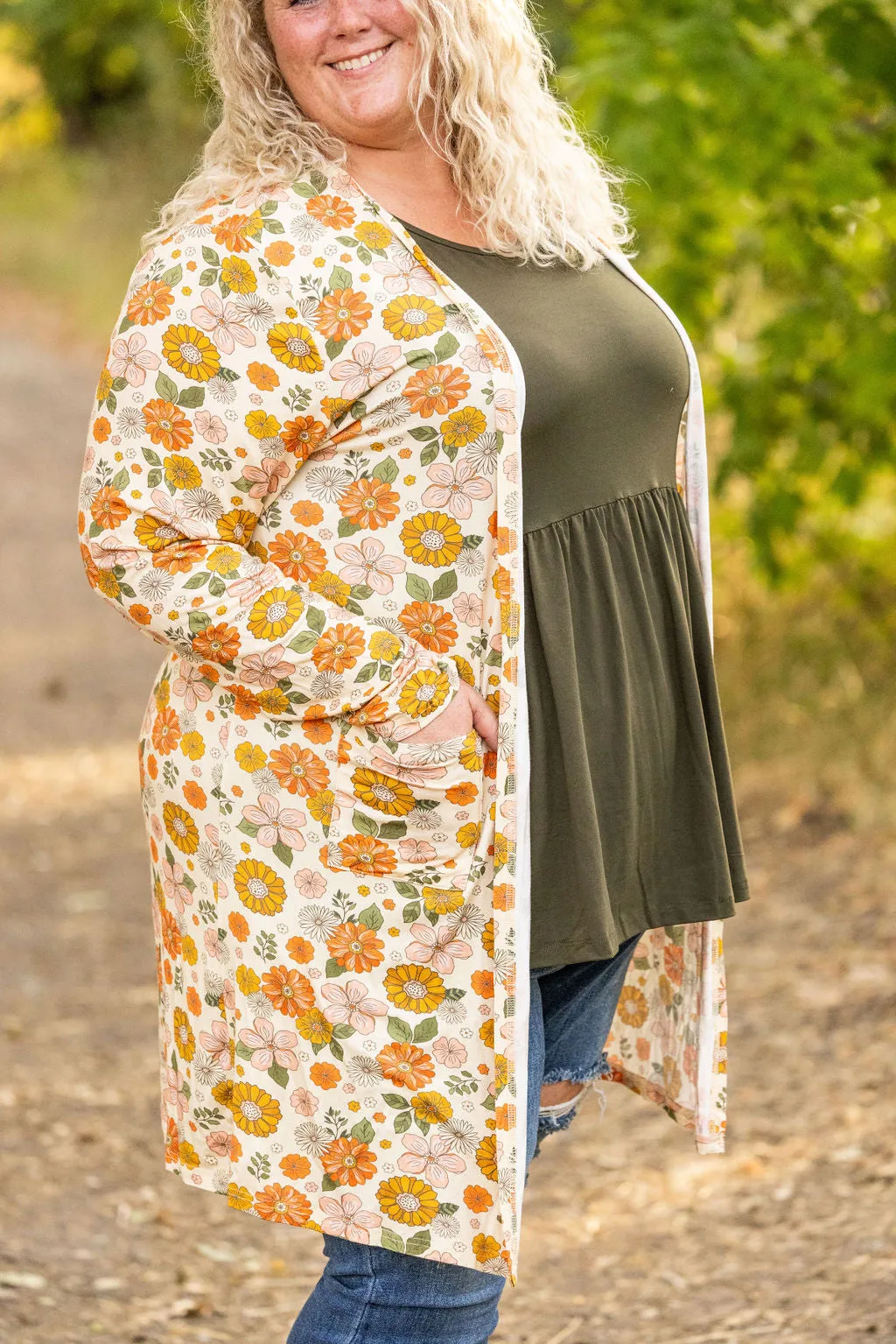 Classic Cardigan - Fall Boho Floral by Michelle Mae