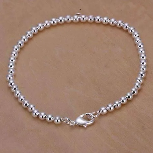 Classic Delicate Beads Silver Bracelet for Woman Perfect for Any Occasion