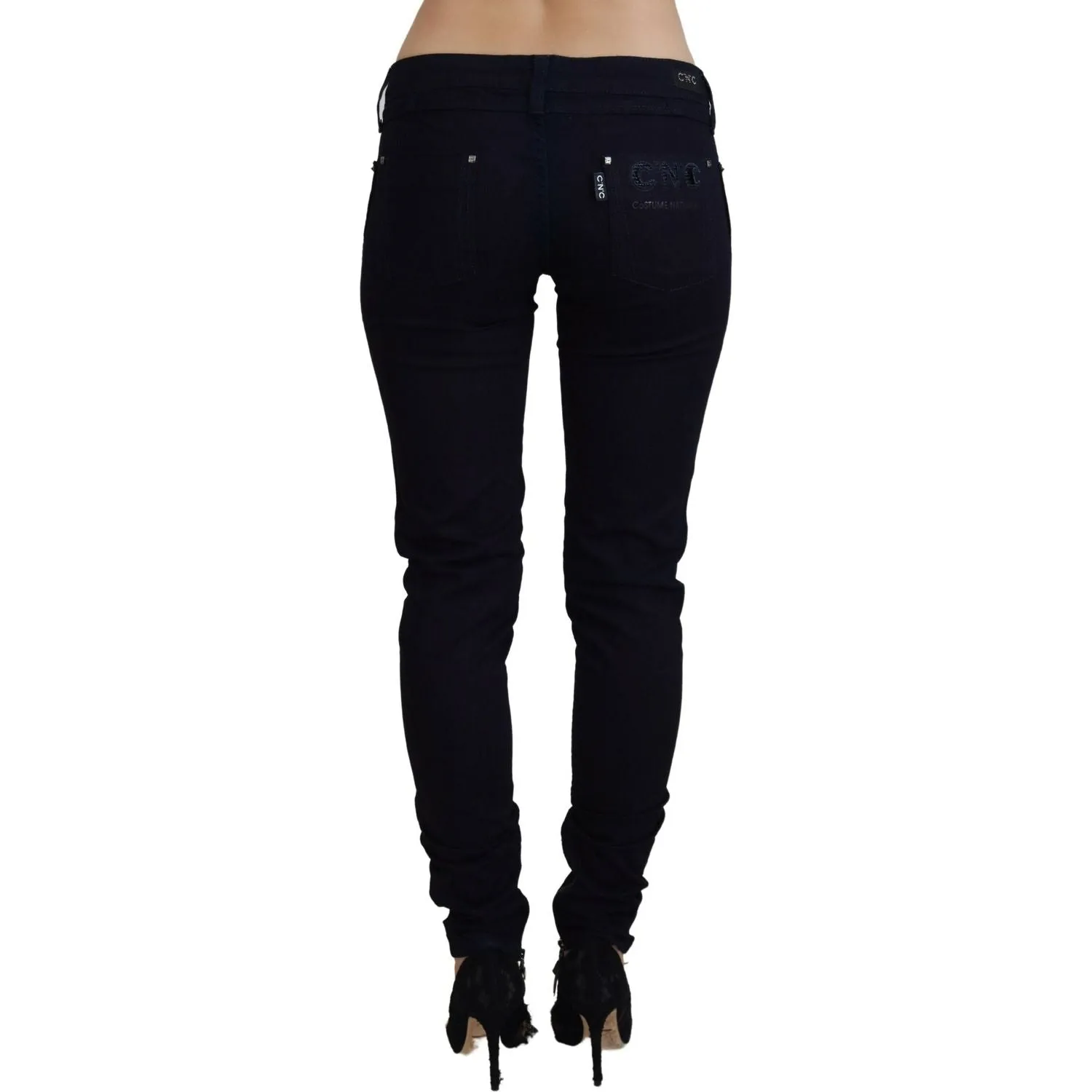 Costume National Chic Black Low Waist Denim Skinny Jeans