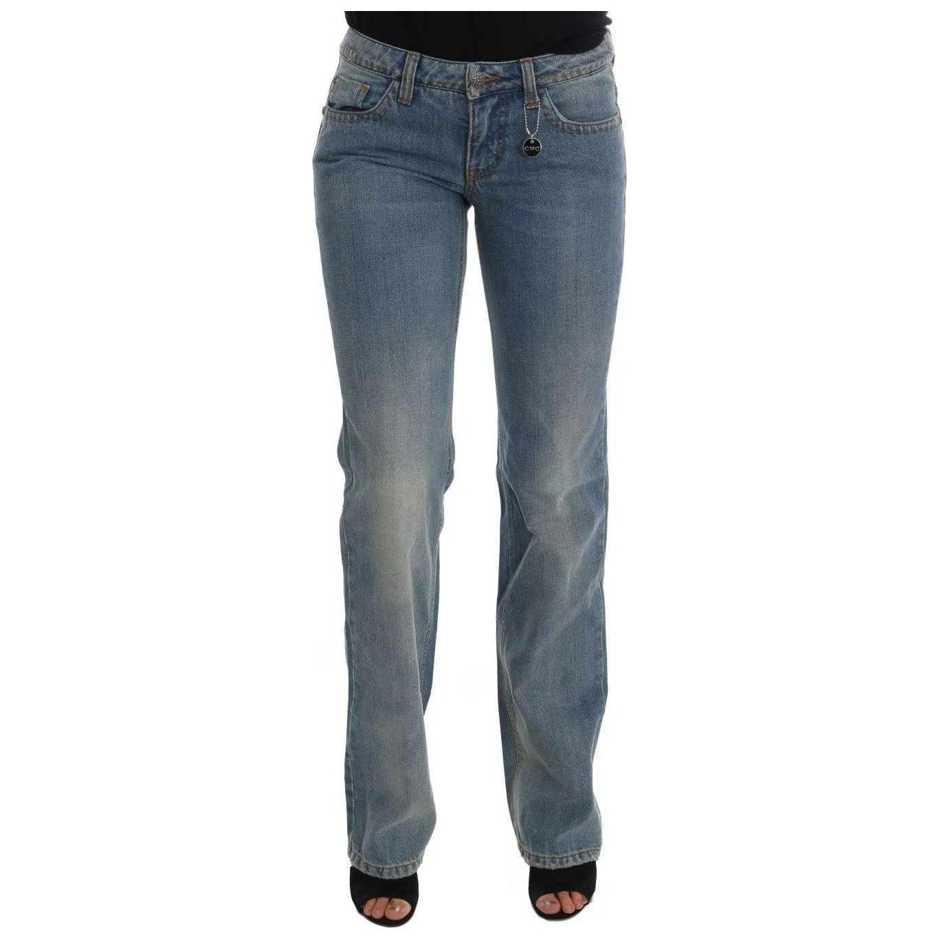 Costume National Chic Classic Fit Straight Blue Jeans