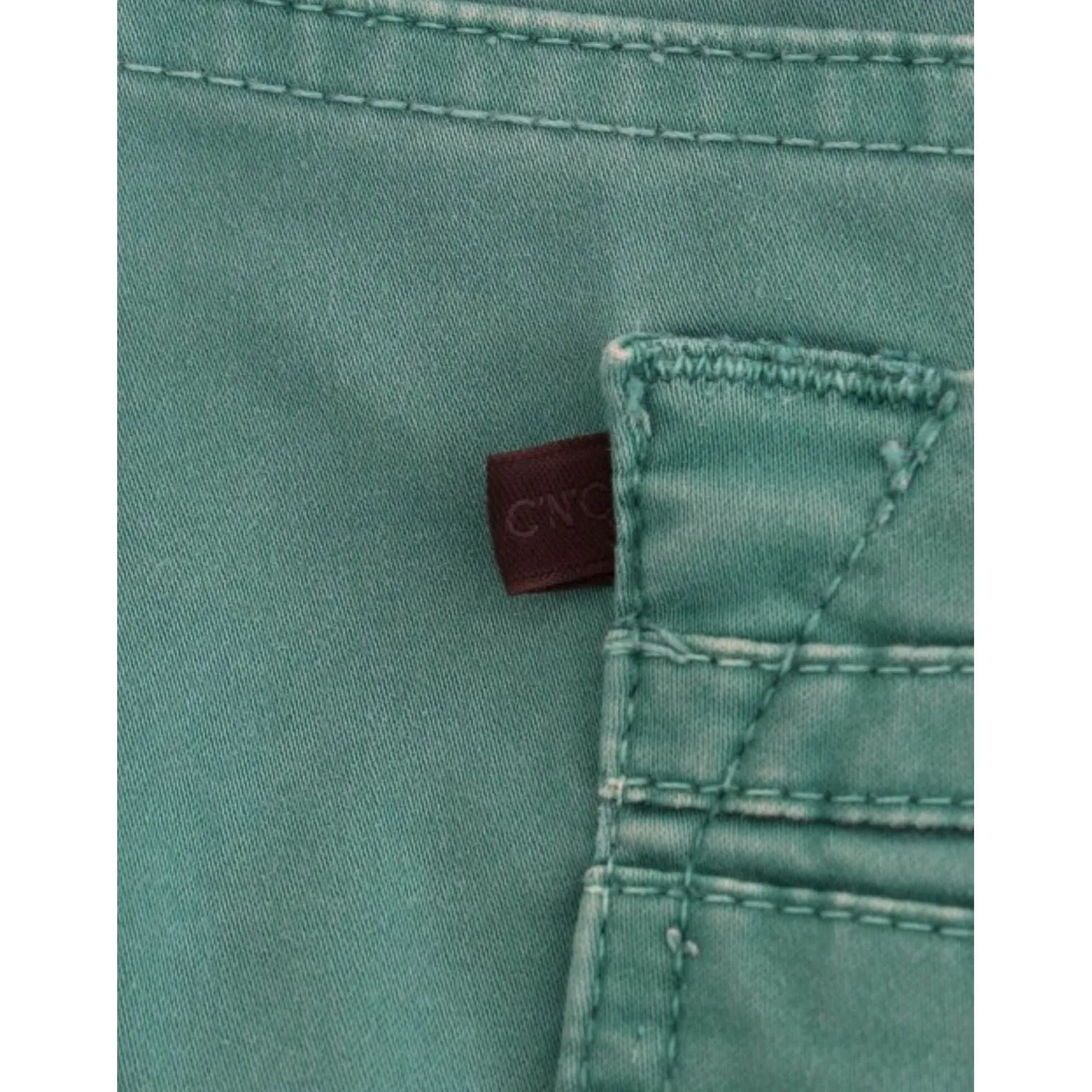 Costume National Chic Green Straight Leg Jeans for Sophisticated Style