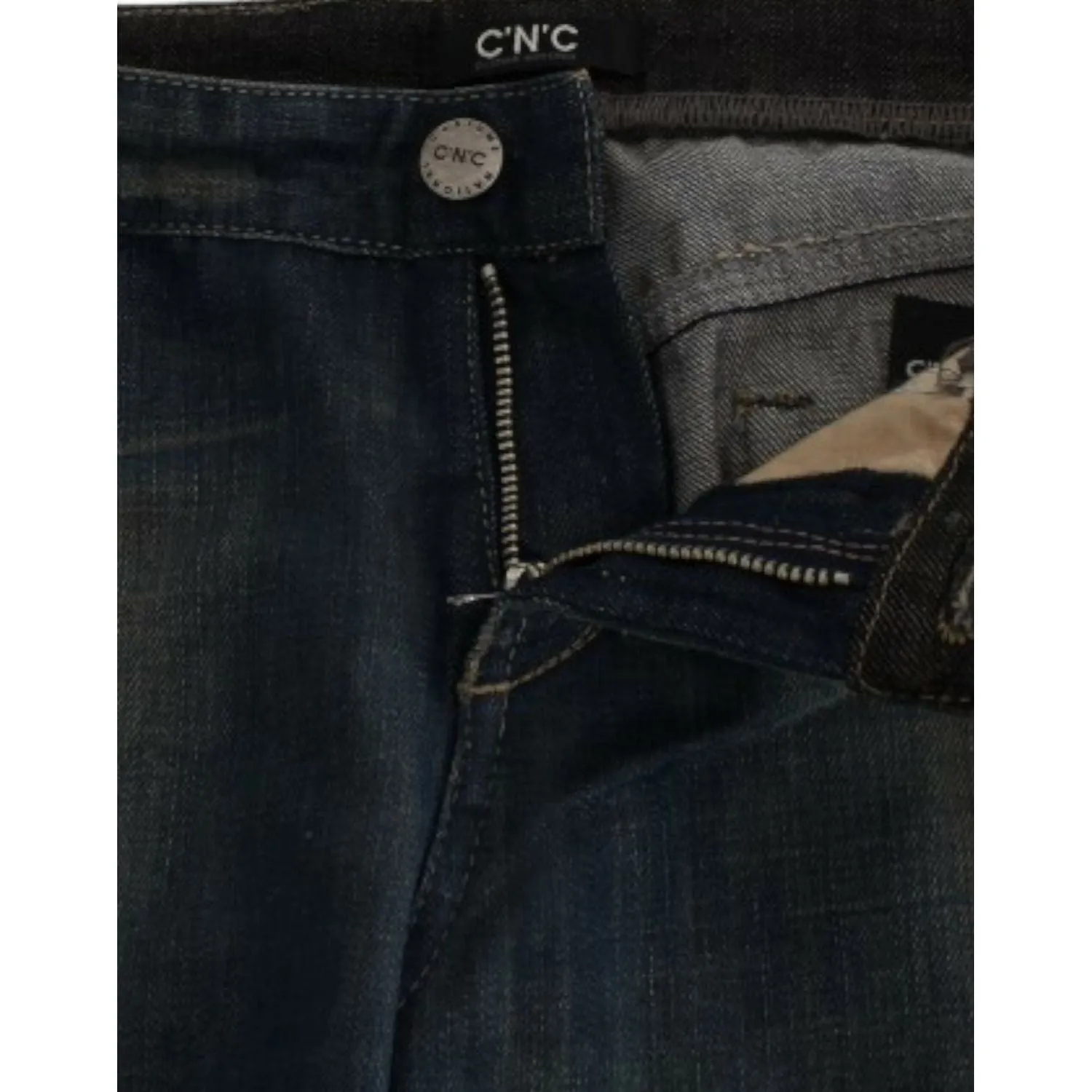 Costume National Chic Straight Leg Blue Denim Jeans