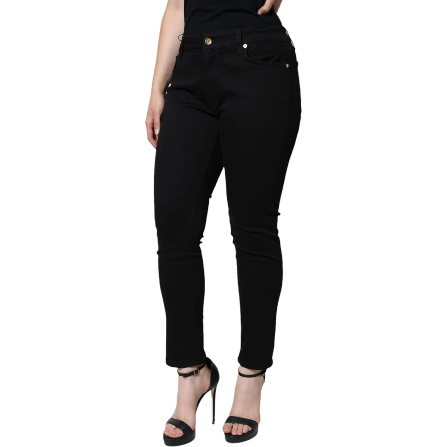 Dolce & Gabbana Black Cotton Stretch Skinny Denim Jeans