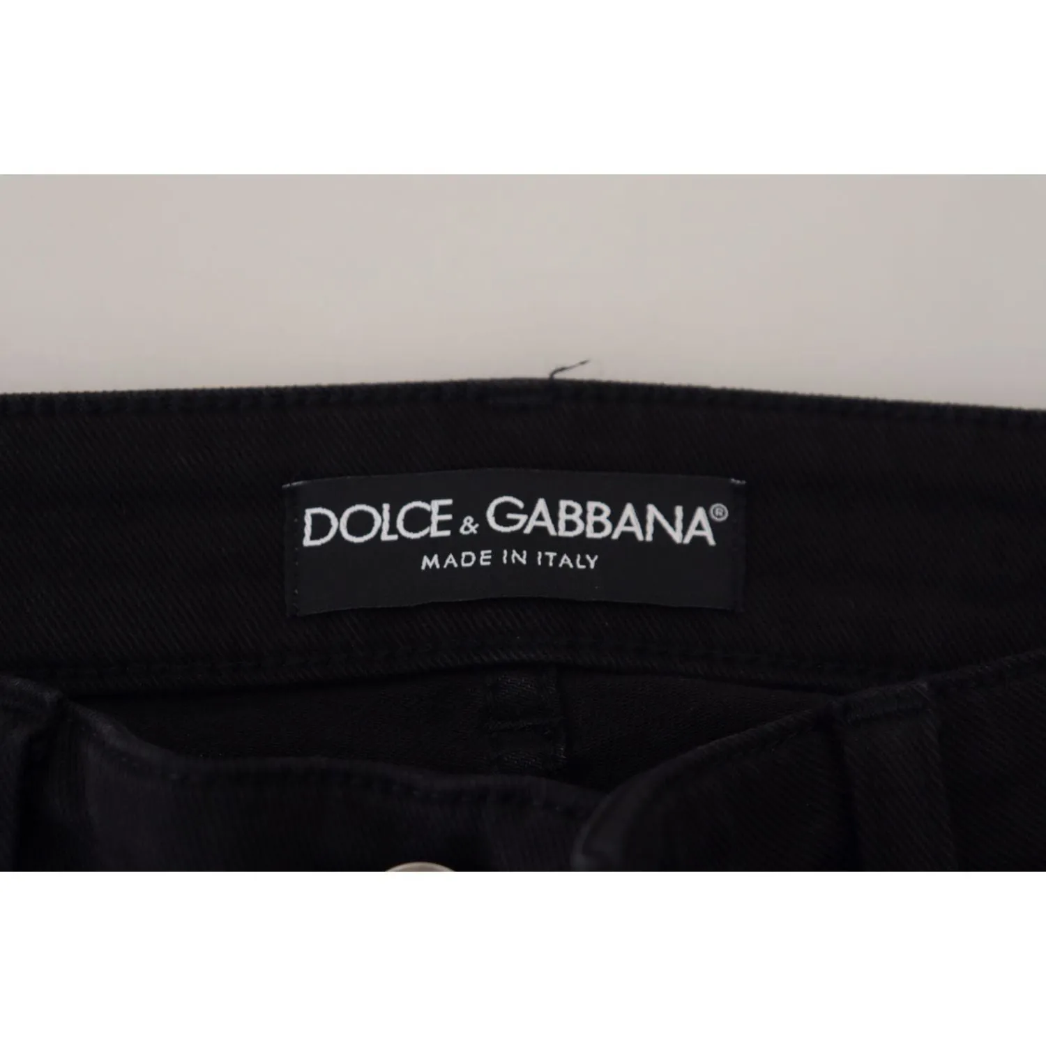 Dolce & Gabbana Chic Black Denim Pants – Timeless Elegance