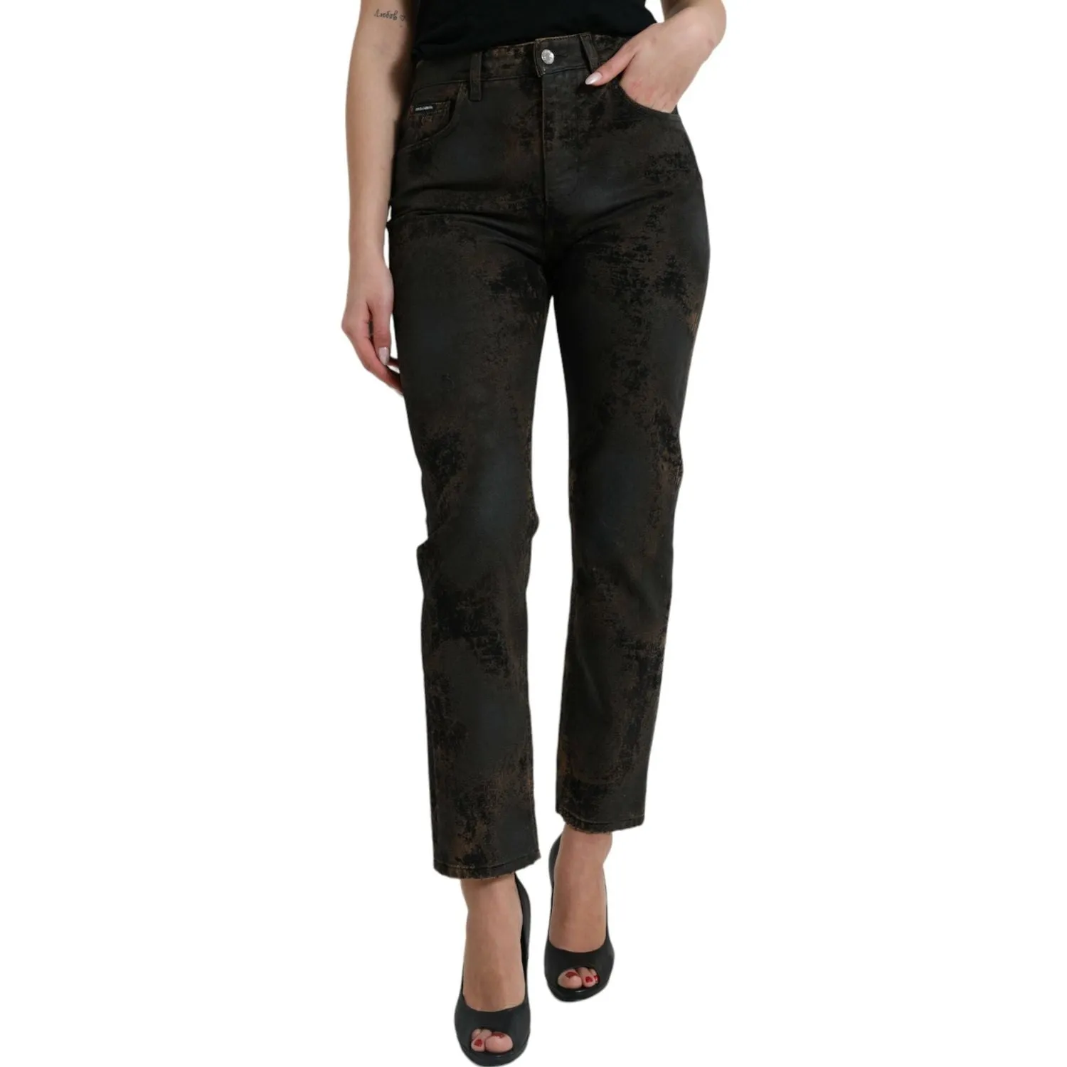 Dolce & Gabbana Chic Boyfriend Mid Waist Stretch Jeans