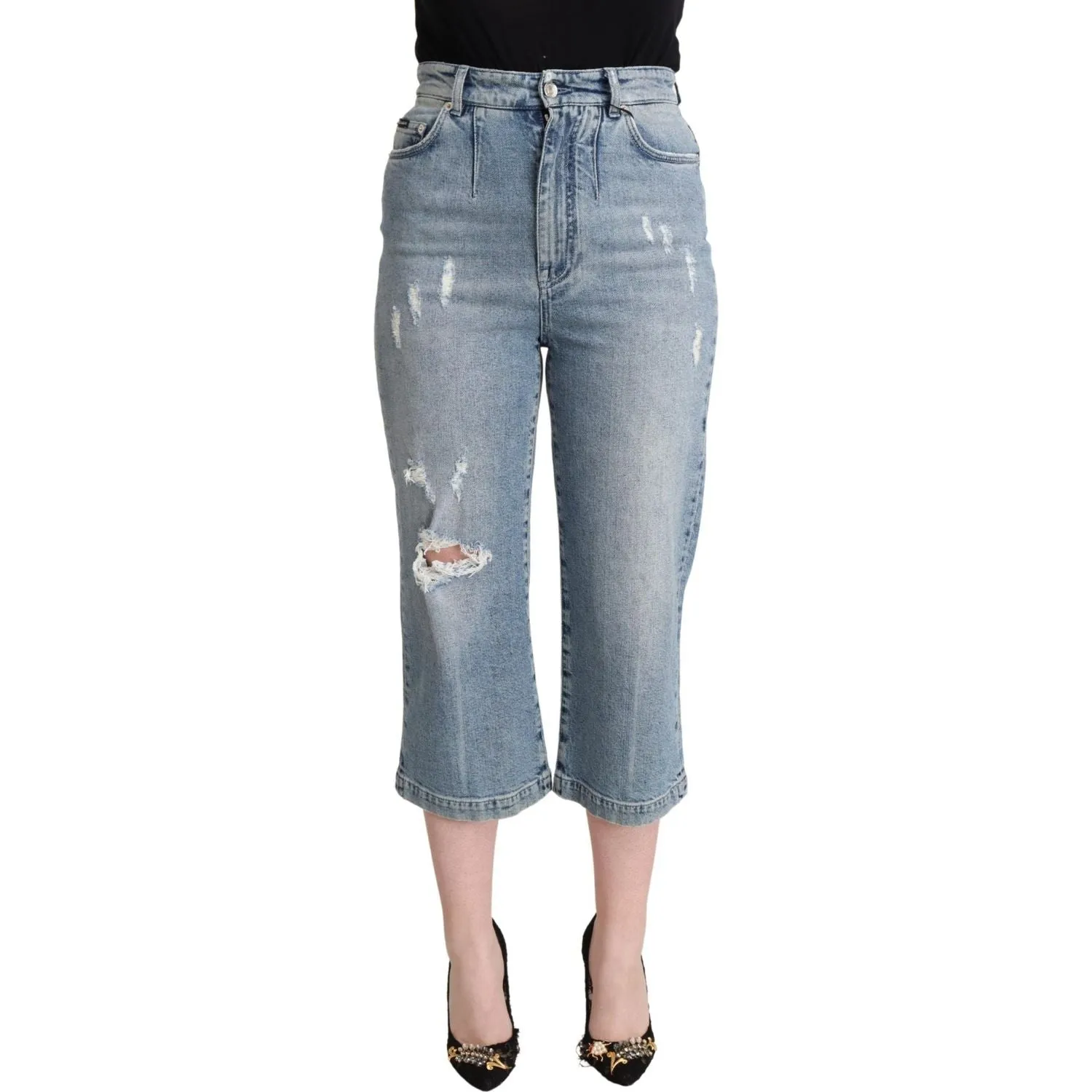 Dolce & Gabbana Chic Capri Cropped Denim Jeans