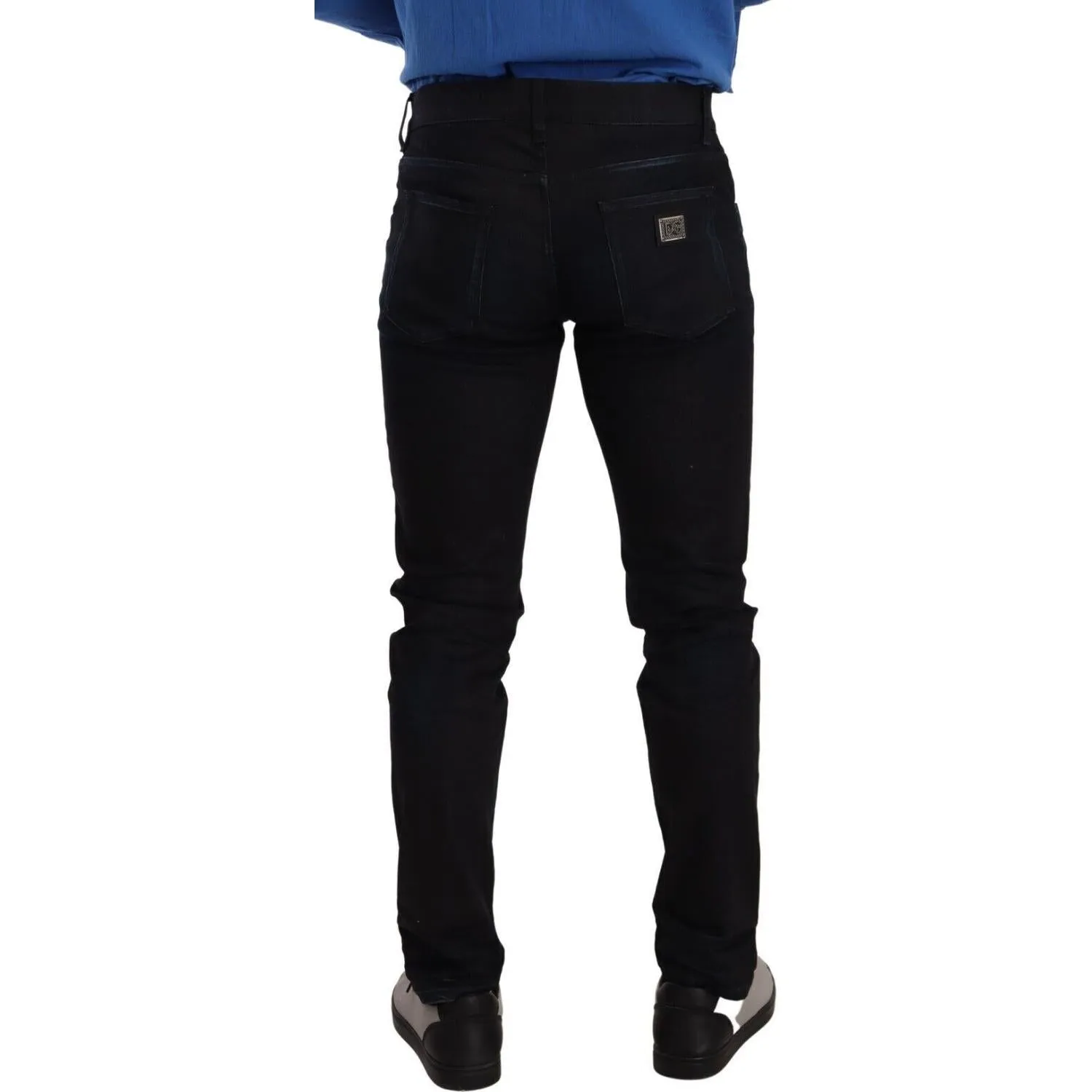 Dolce & Gabbana Elegant Slim Fit Skinny Jeans in Dark Blue