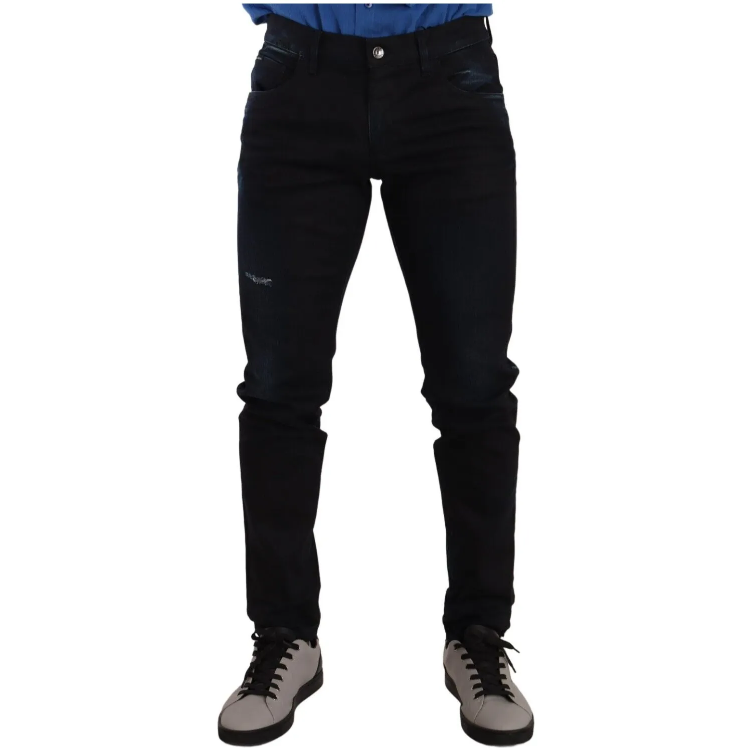 Dolce & Gabbana Elegant Slim Fit Skinny Jeans in Dark Blue