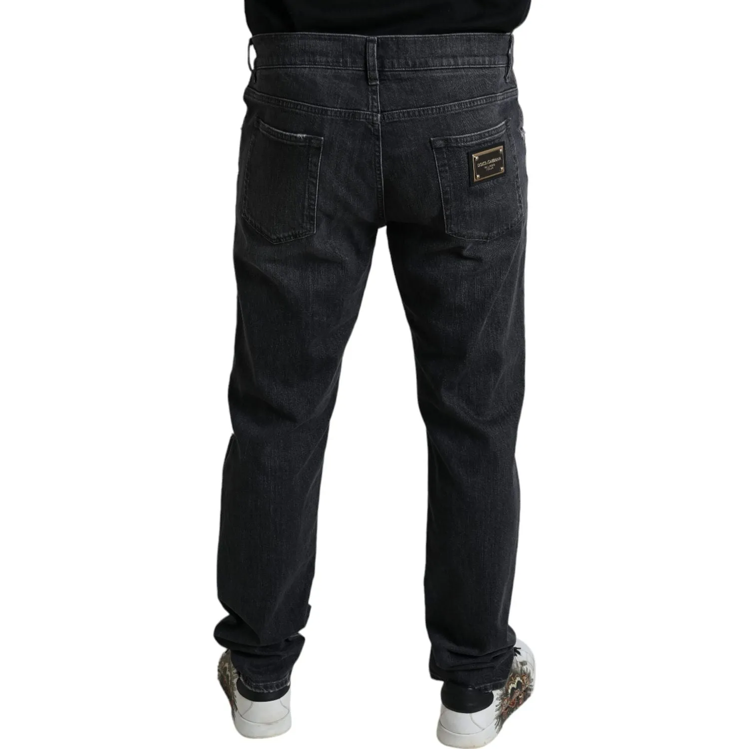 Dolce & Gabbana Elegant Slim Fit Tattered Denim Jeans