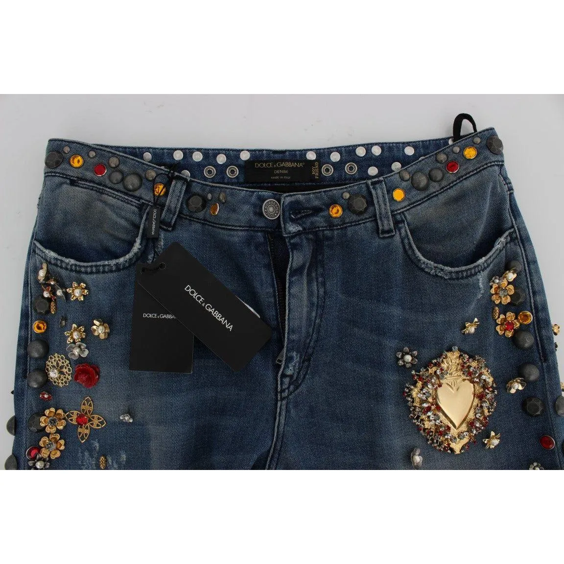 Dolce & Gabbana Enchanted Sicily Embellished Boyfriend Jeans