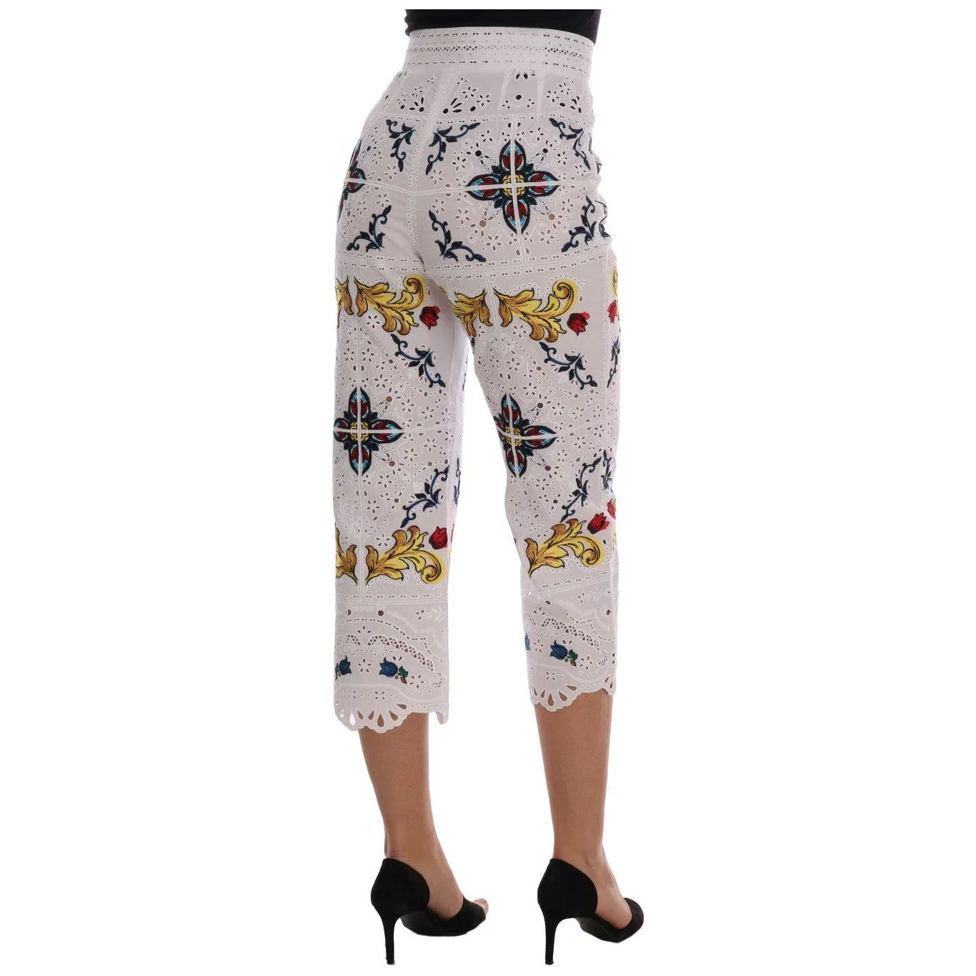 Dolce & Gabbana Majolica Embroidered Capri Elegance