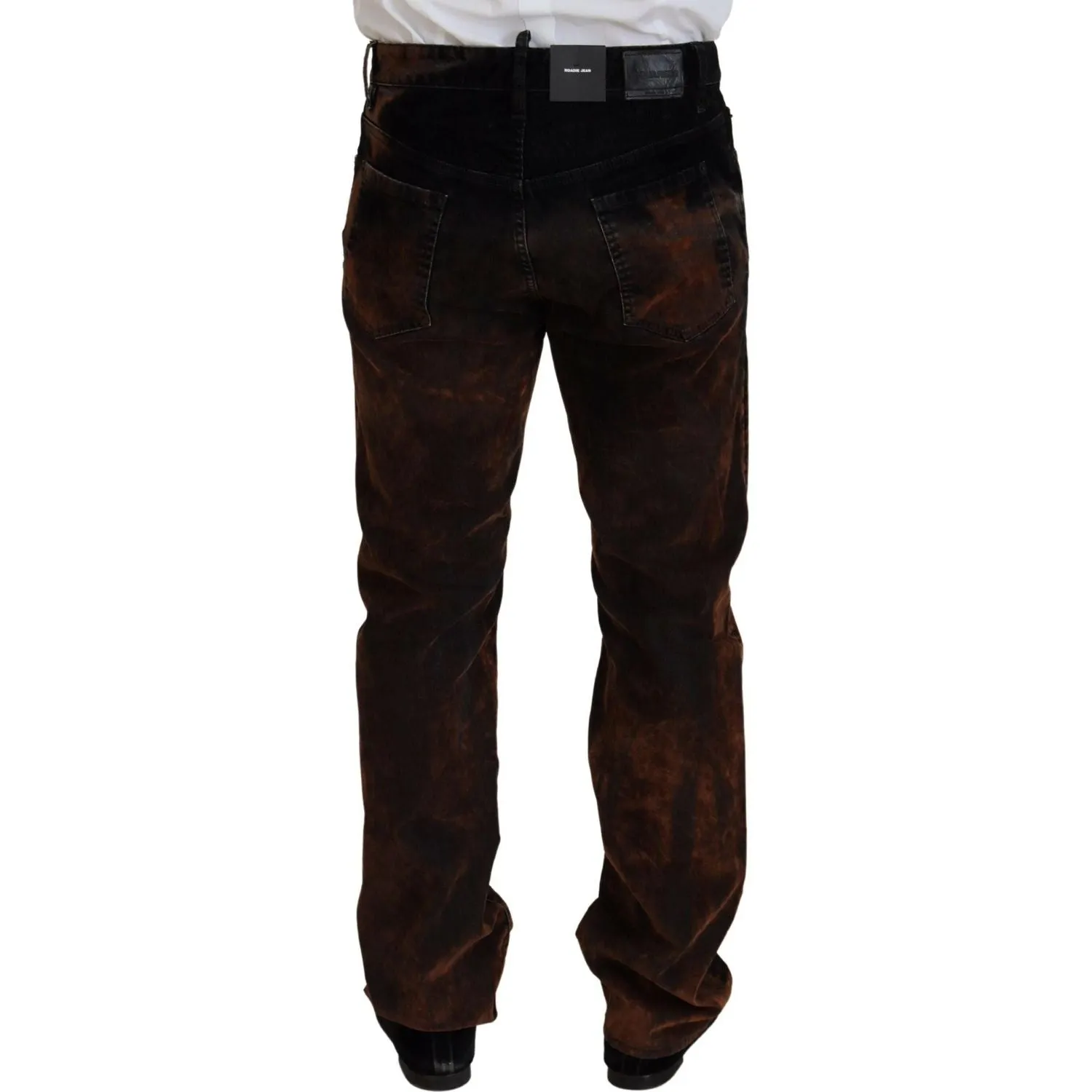 Dsquared² Brown Washed Cotton Straight Fit Casual Denim Jeans