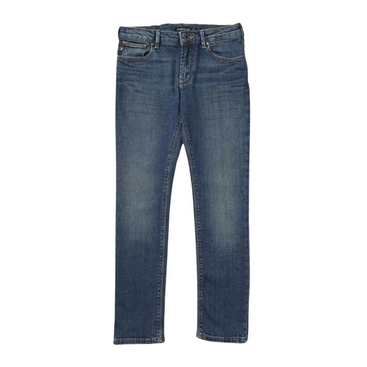 Emporio Armani Kids Eagle Logo Blue Denim Jeans