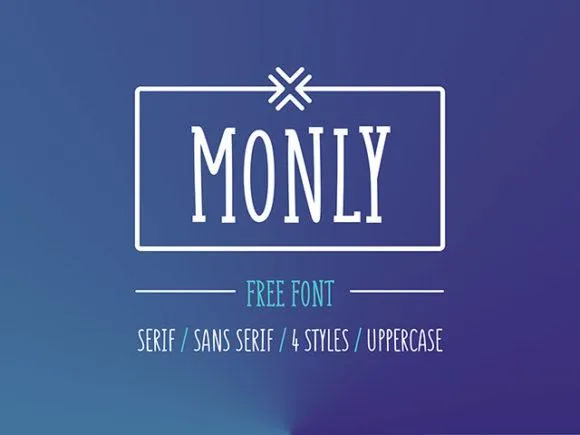 Free Monly A playful font in 4 styles