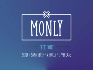 Free Monly A playful font in 4 styles