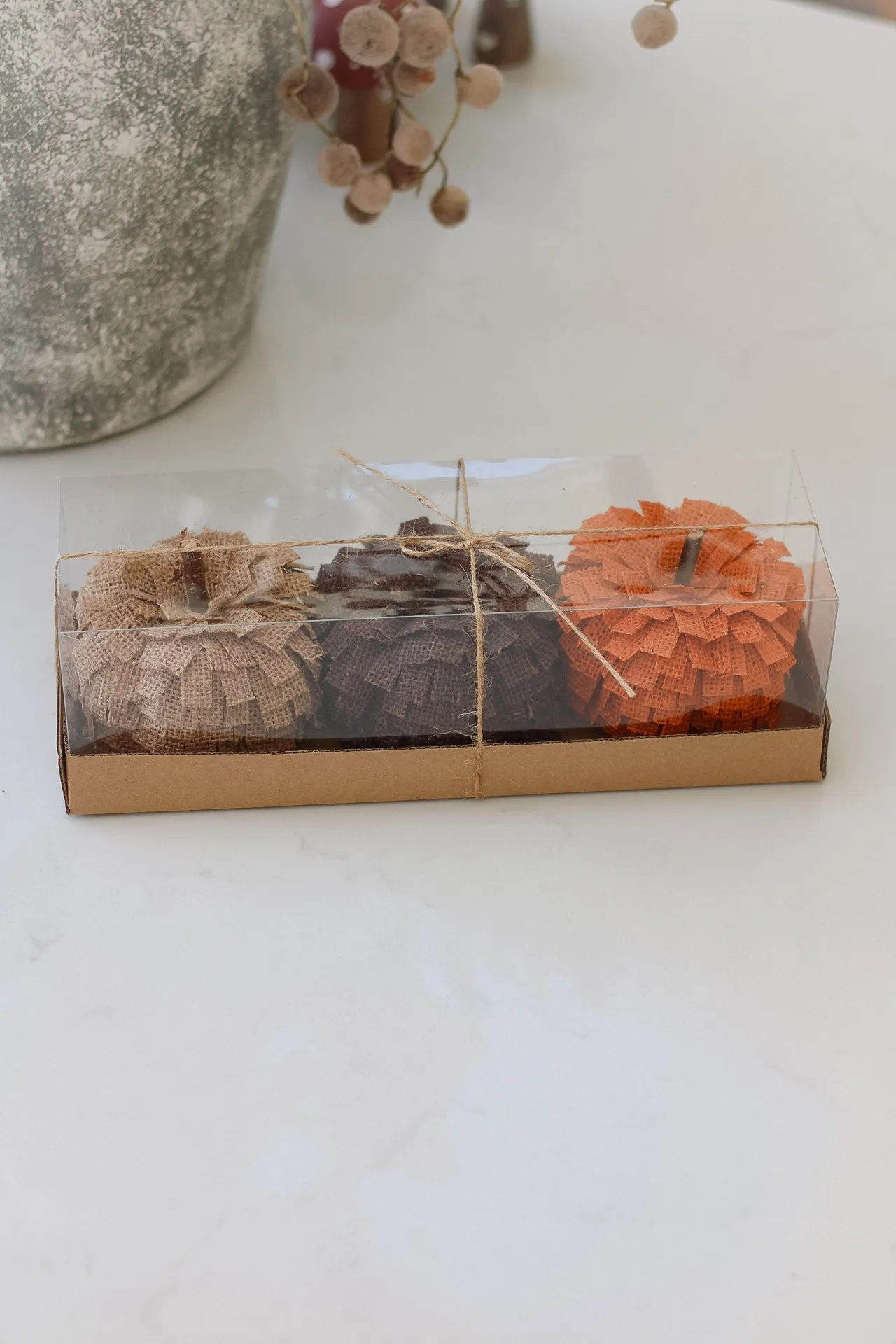 Hessian Ruffle Pumpkins | Set of 3