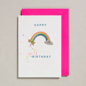 Iron On Patch Card - Birthday Rainbow