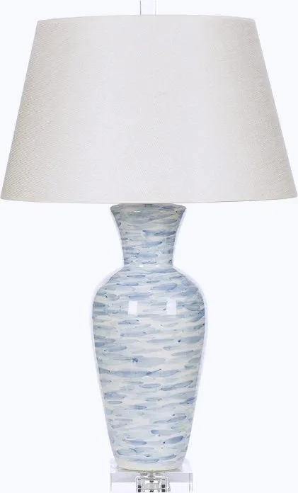 Italian Ceramic Ocean Winds Table Lamp