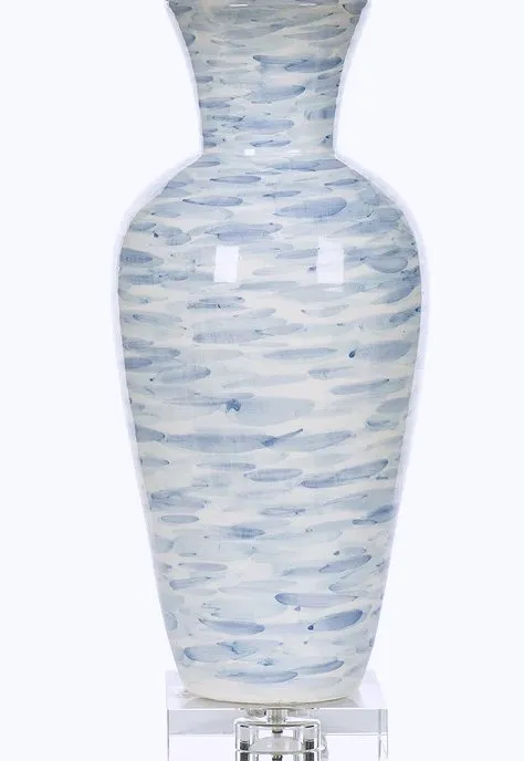 Italian Ceramic Ocean Winds Table Lamp