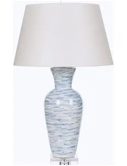 Italian Ceramic Ocean Winds Table Lamp