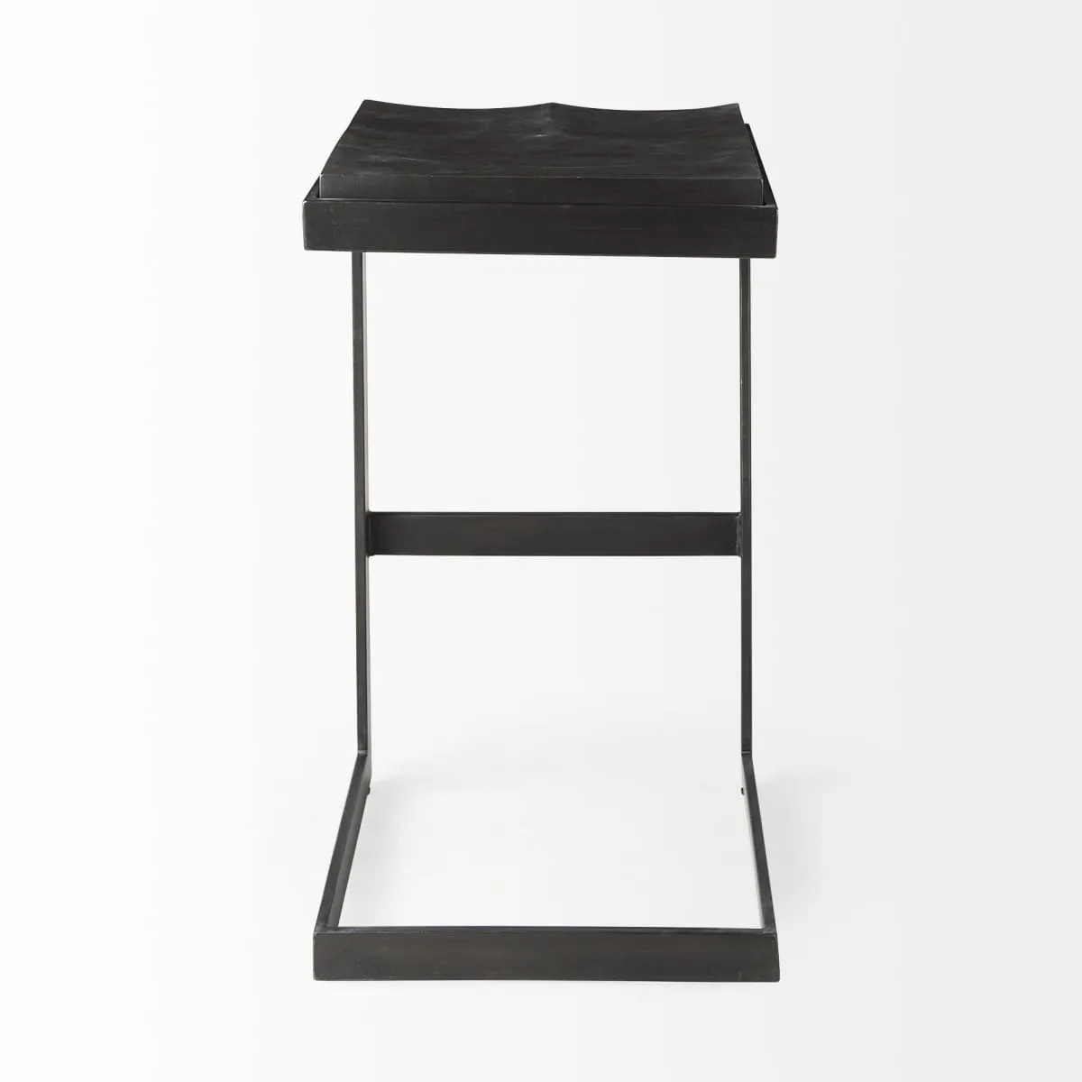 Kiran Bar Counter Stool Black Wood | Black Metal | Bar