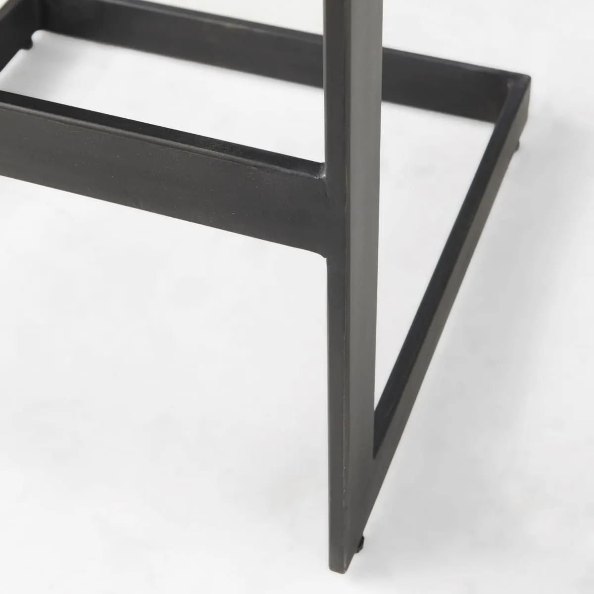 Kiran Bar Counter Stool Black Wood | Black Metal | Bar