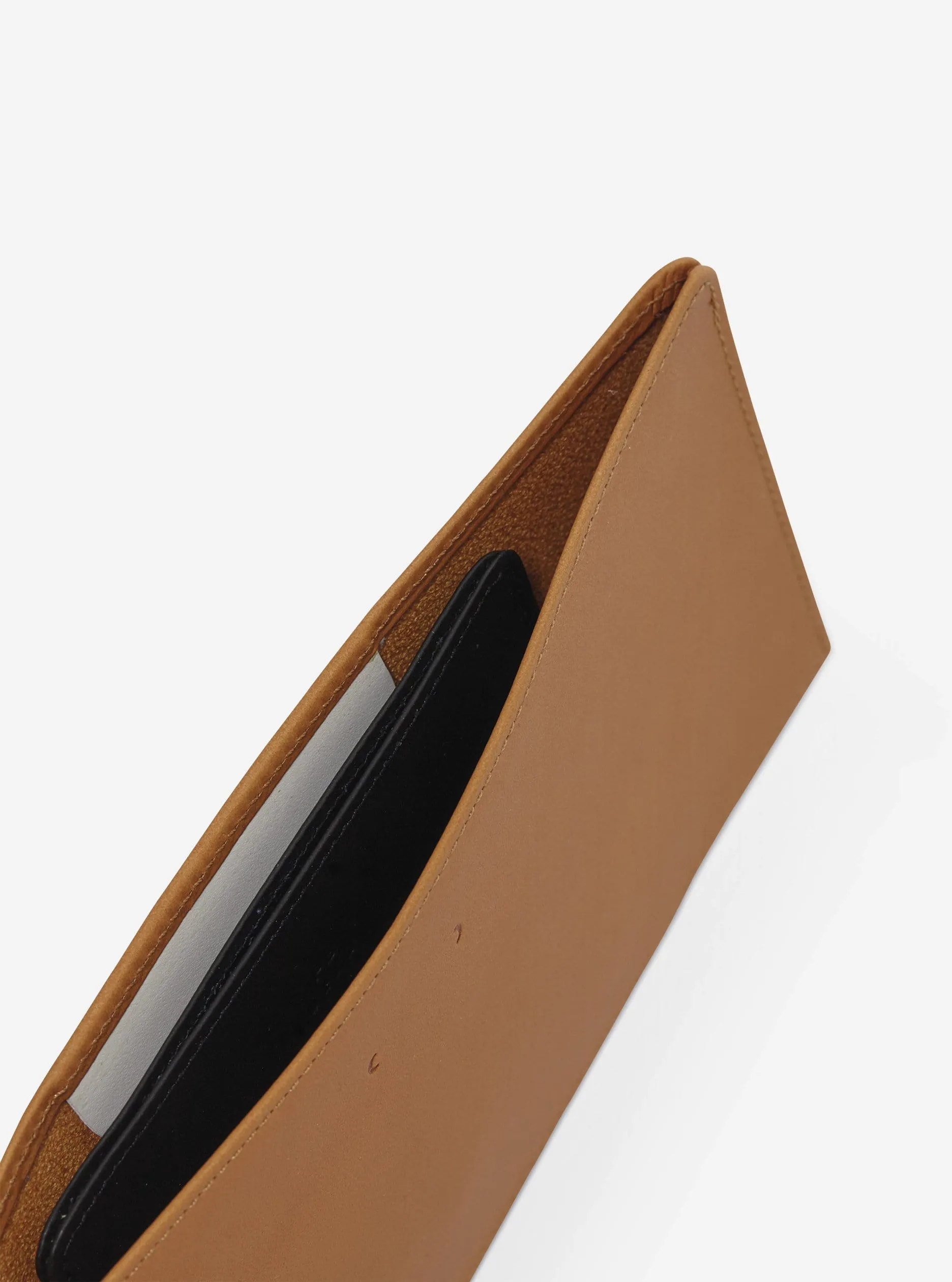 LEATHER CARD CASE "CM 43" IN LIGHT TAN