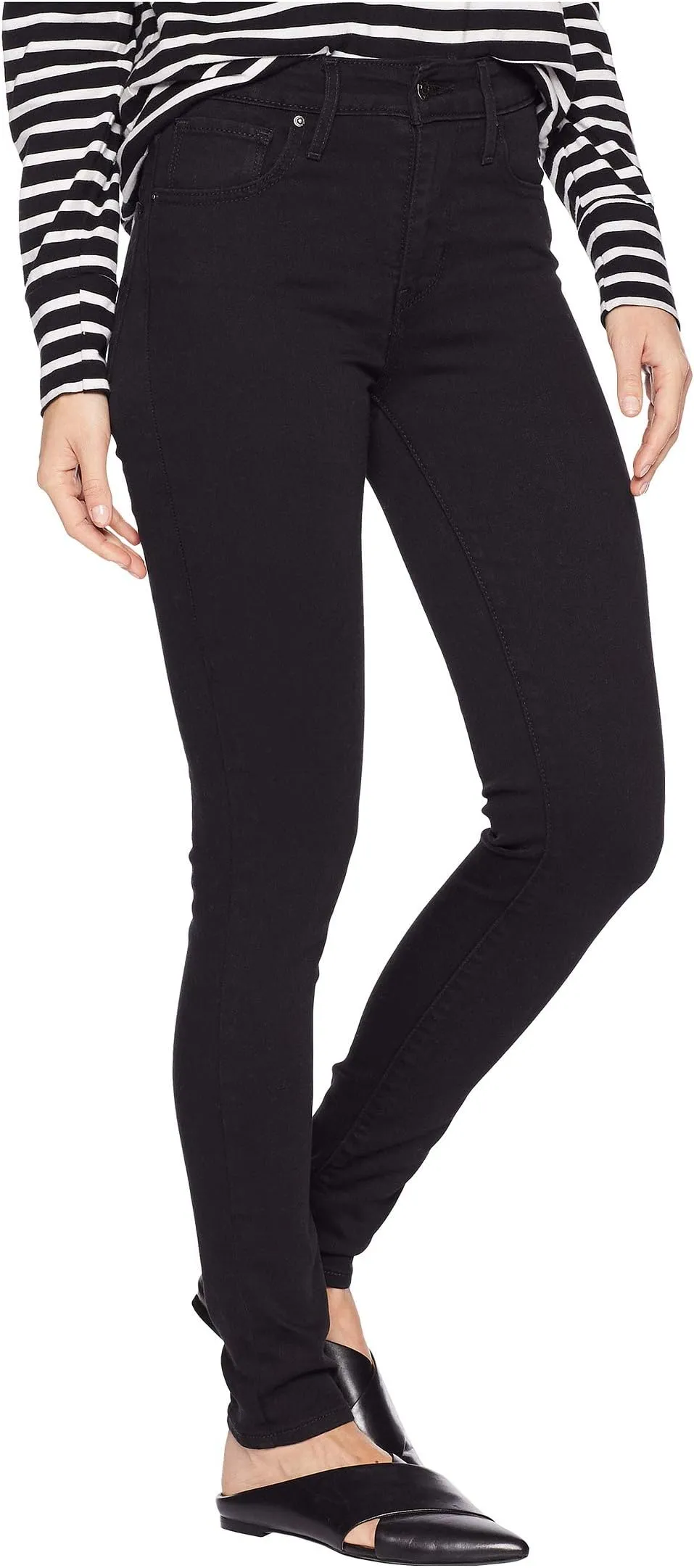 Levi's 721 High Rise Skinny Jeans, Soft Black