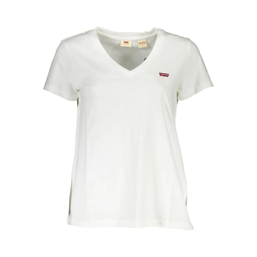 Levi's White Cotton Women T-Shirt