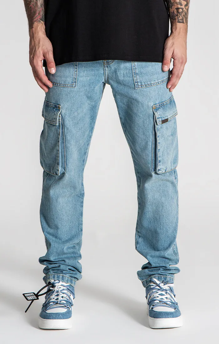 Light Blue Discover Cargo Jeans