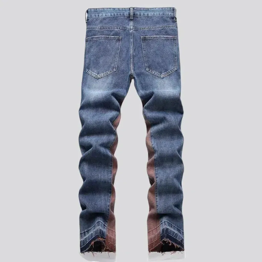 Light-wash embroidered jeans