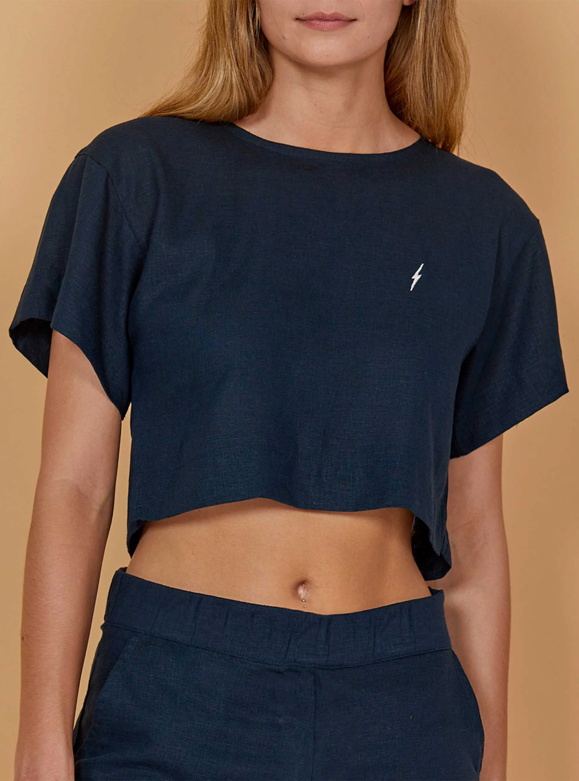 LINEN CROP TOP