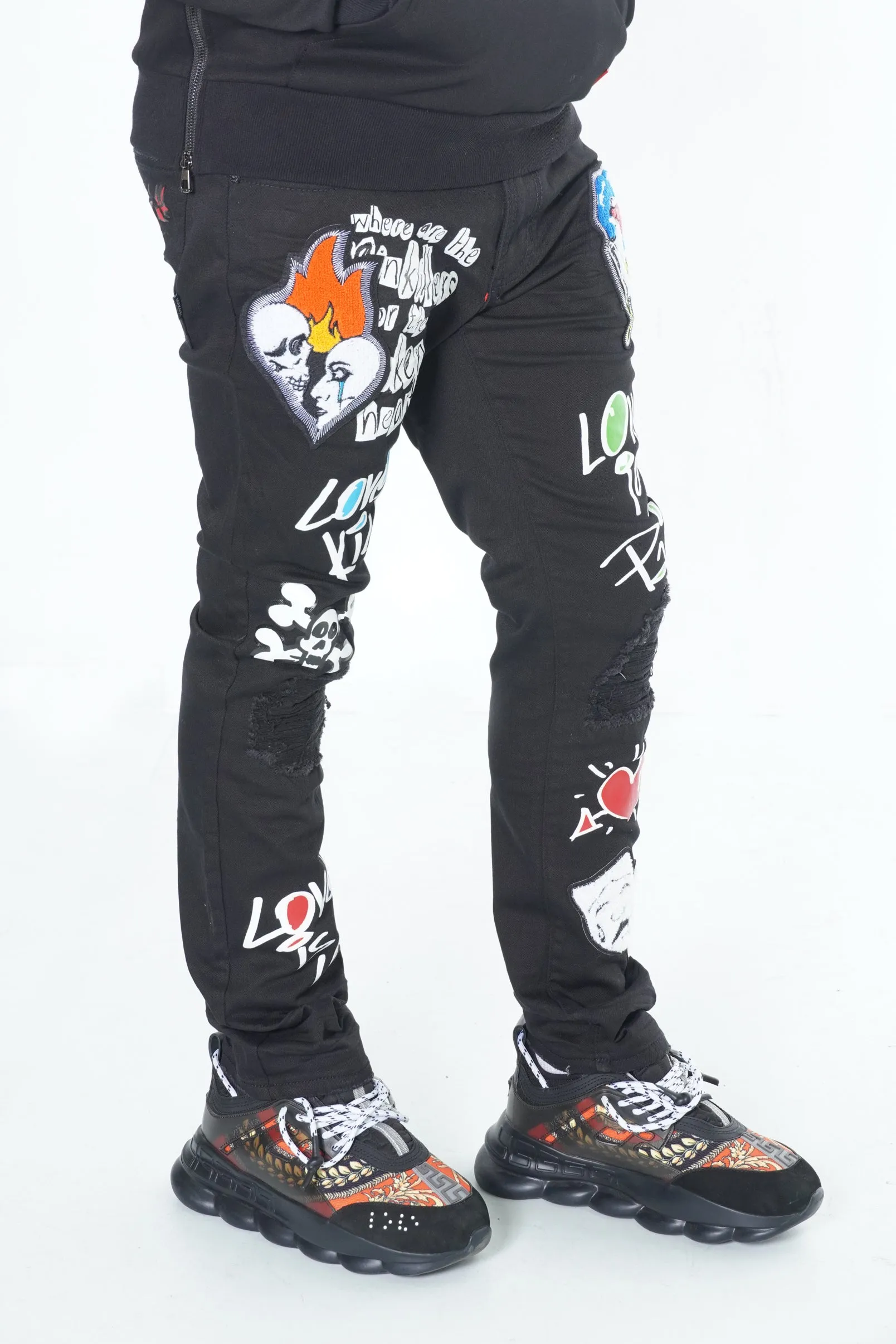 M1999 Love Kills Jeans - Black/Black